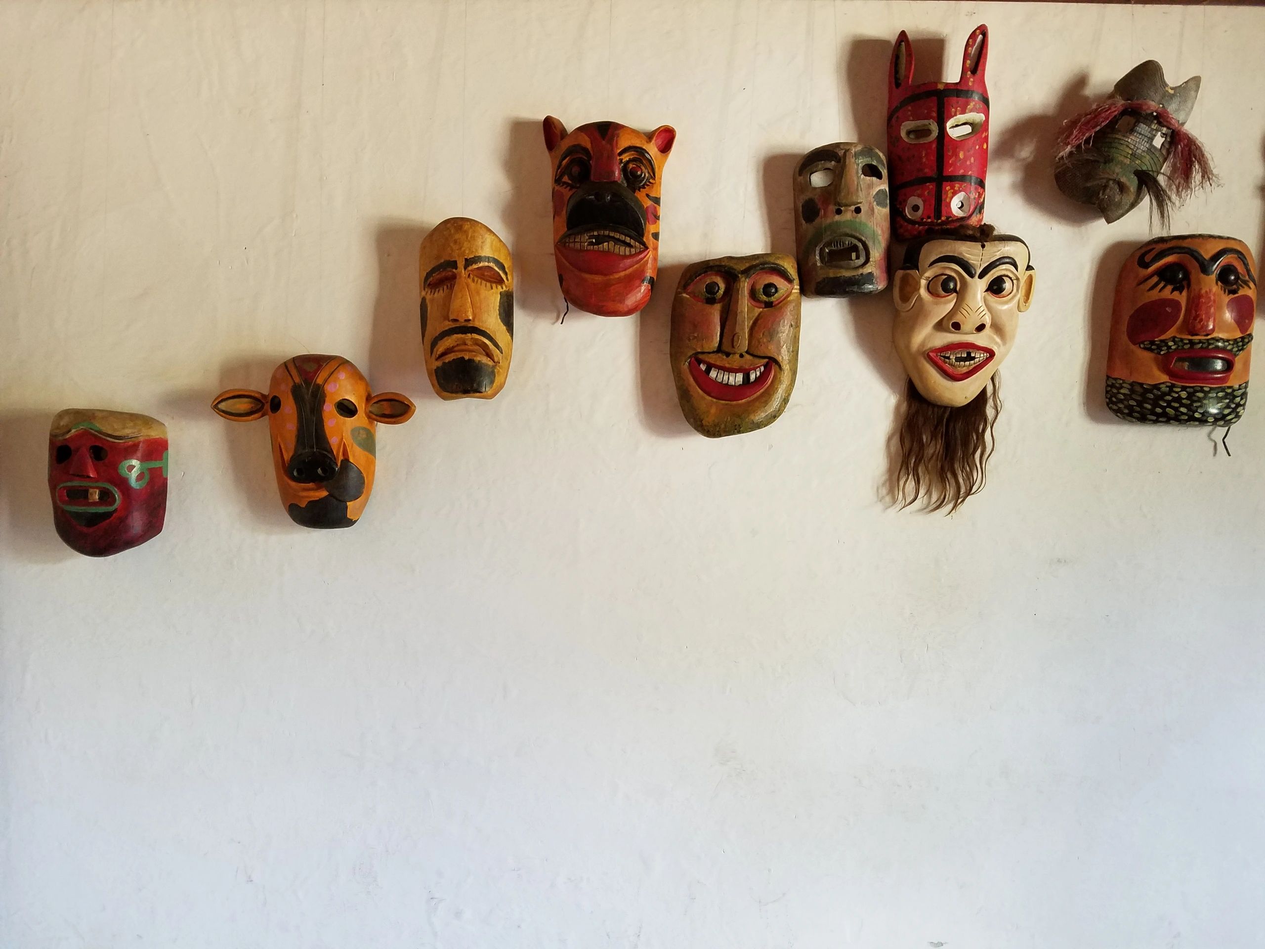 Tribal ceremonial masks representing Honduras cultural diversity